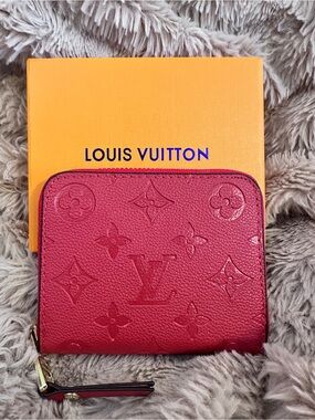 Louis Vuitton Red Monogram Zippy Wallet